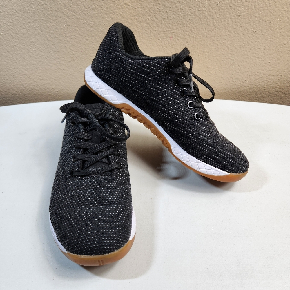 NOBULL Black Knit Athletic Shoes with White Midsole and Gum Outsole